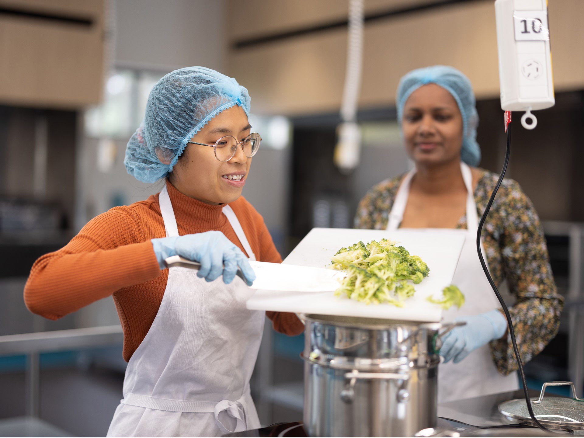 food students preparing food