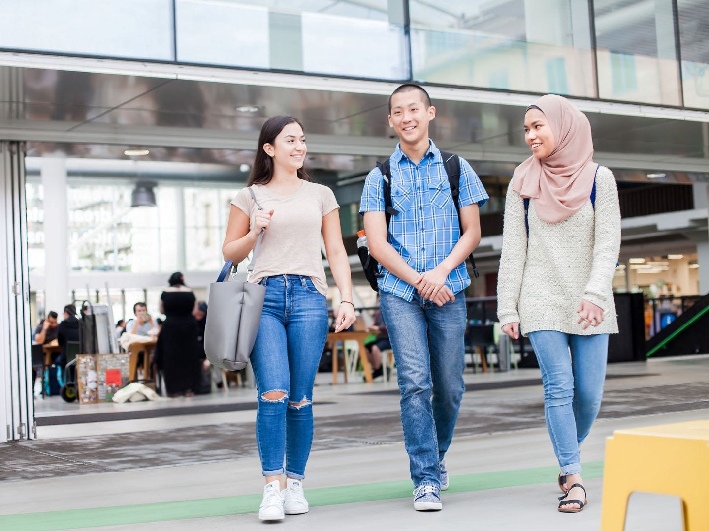 Students walking together