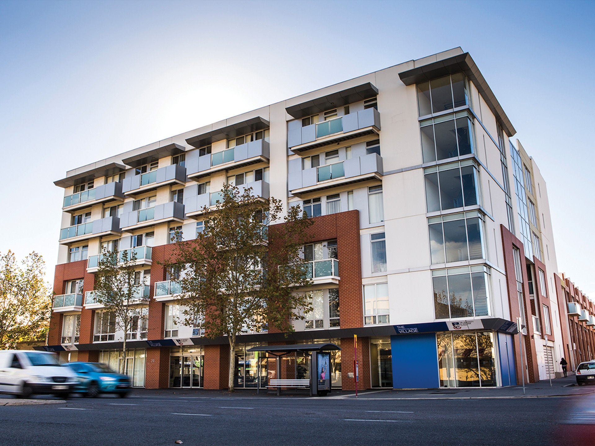 Adelaide University Village student accommodation building exterior