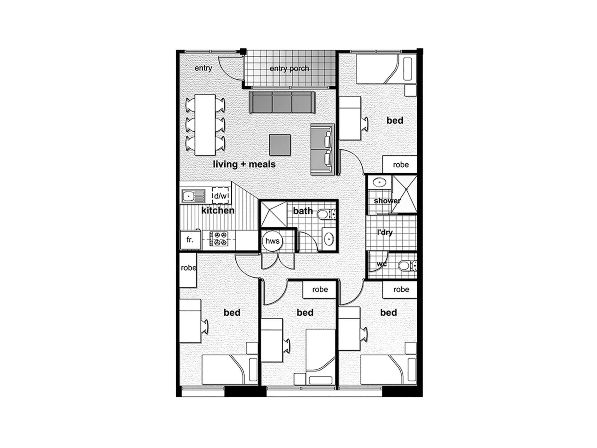 Adelaide University Village floorplan