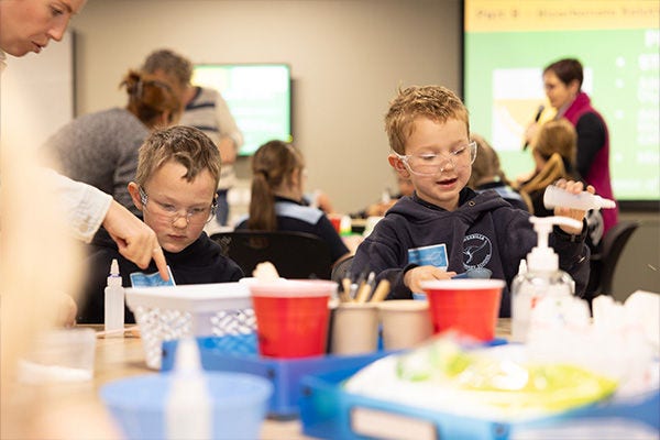 children learning at school