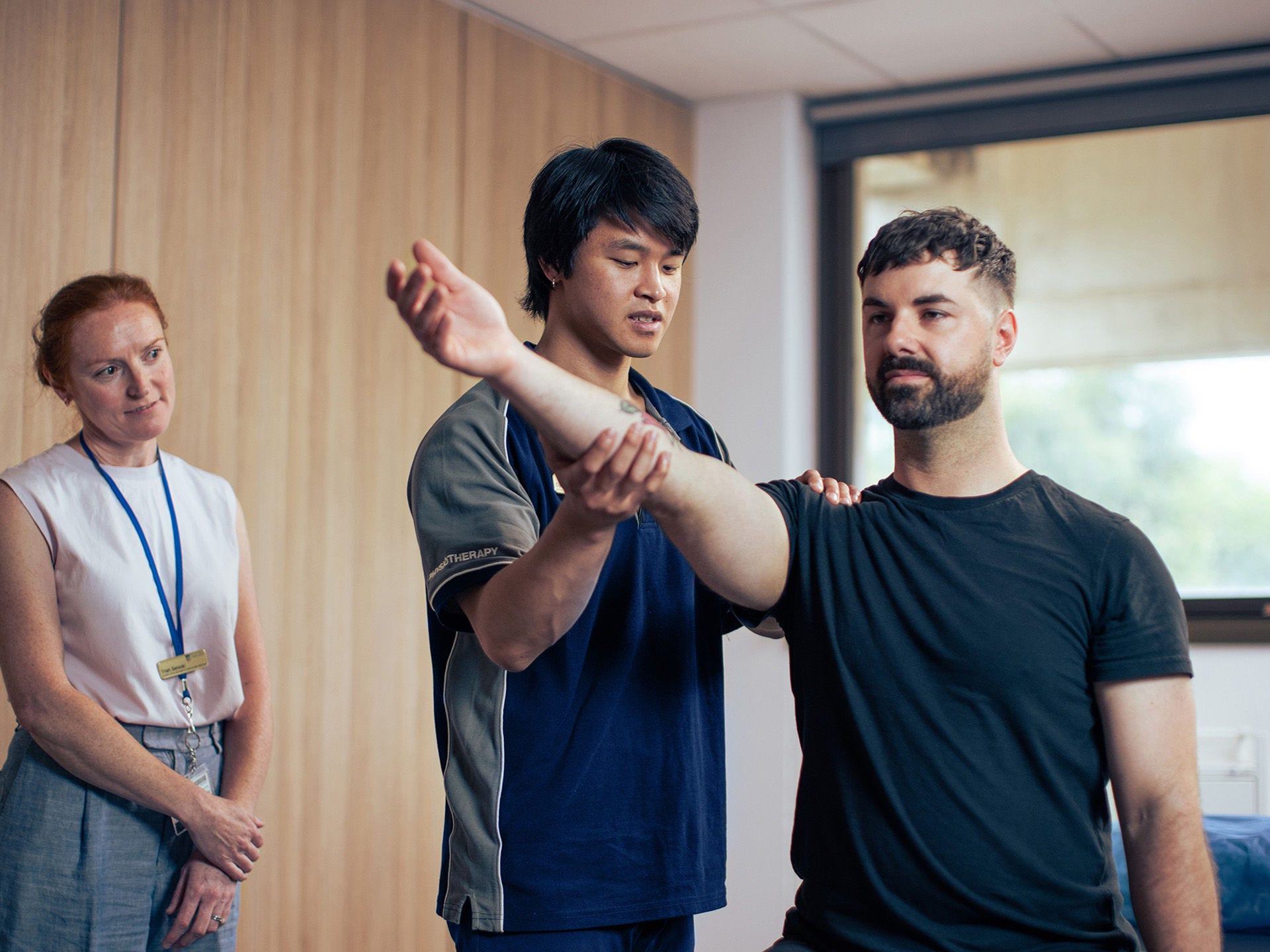 Physio class with students