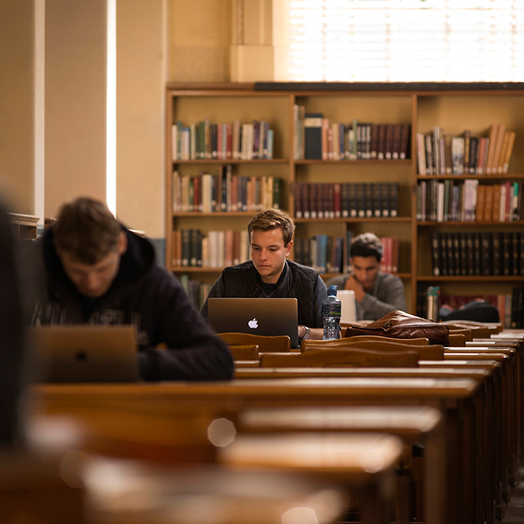 Students in library