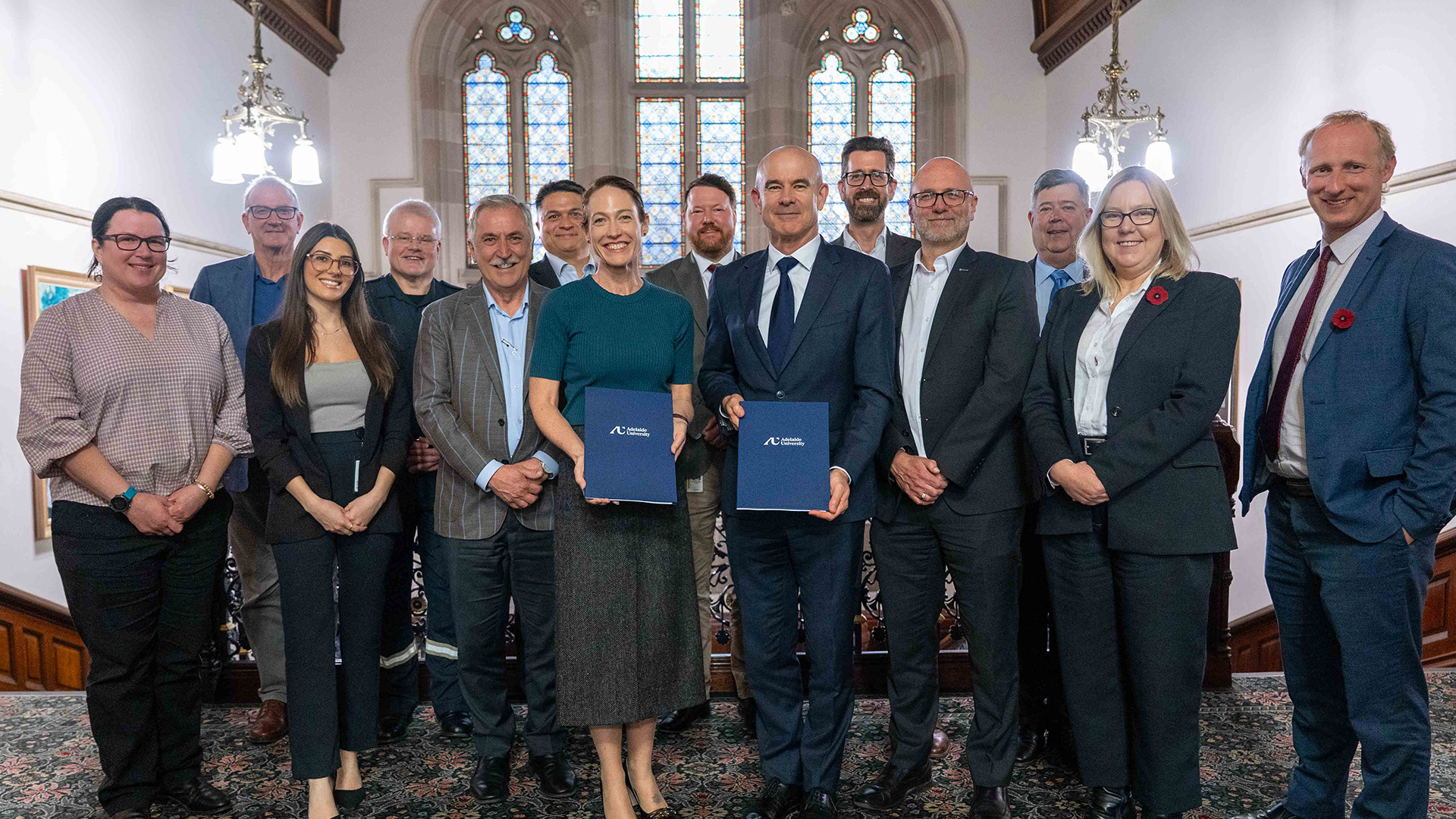 Adelaide University and SAAB SAP group photo