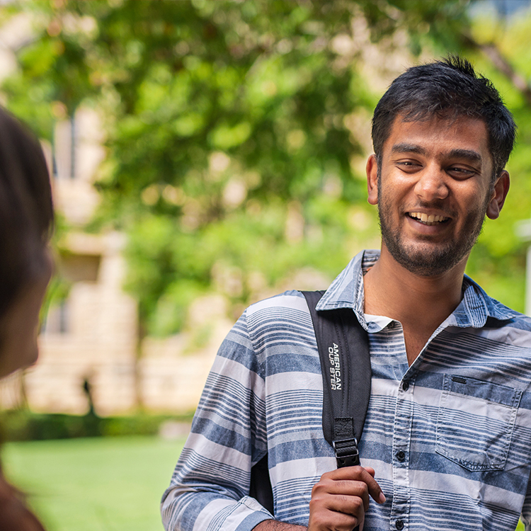 Student on campus