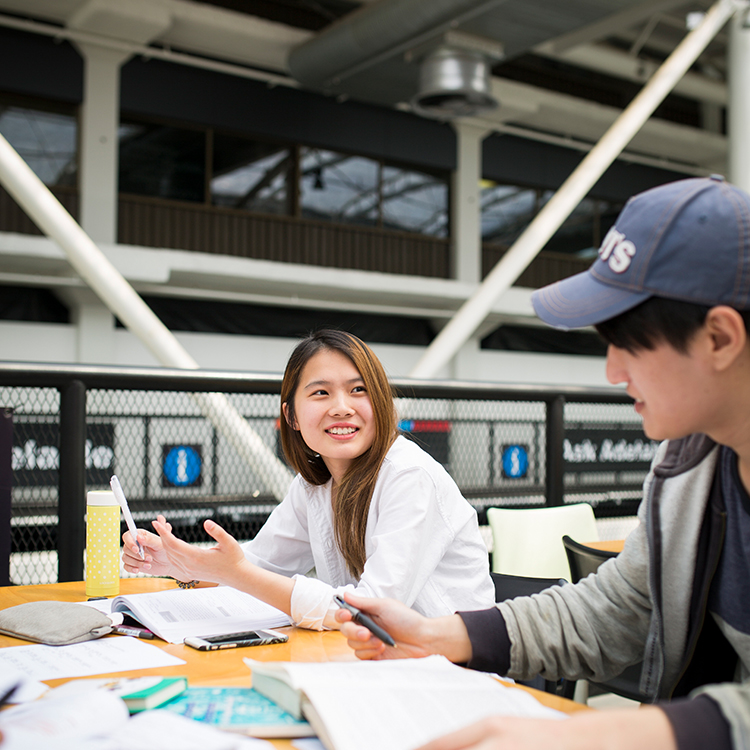 Students studying