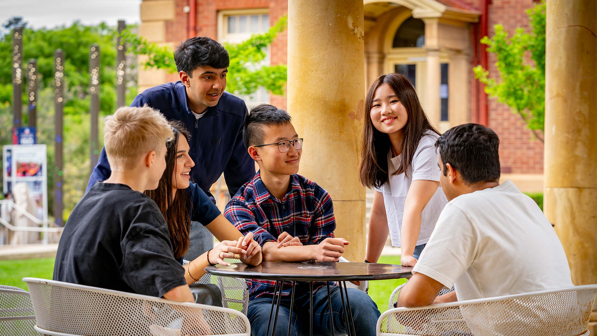international students on campus