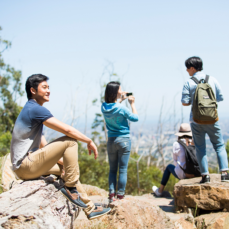 People at Mount Lofty lookout